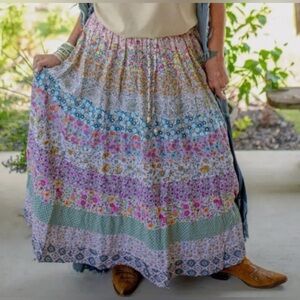 NWOT Jaded Gypsy Patchwork Dreams Maxi
Skirt O/S